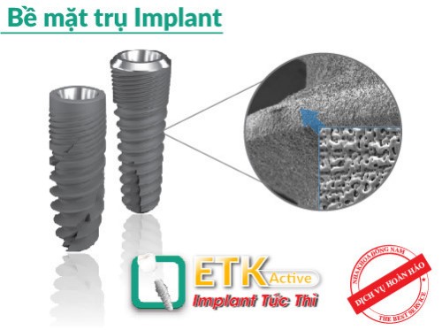 bề mặt trụ Implant
