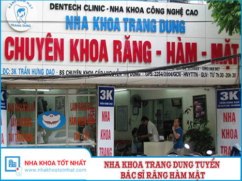 Tuyển Dụng Bác Sĩ Răng Hàm Mặt Tại Nha Khoa Trang Dung